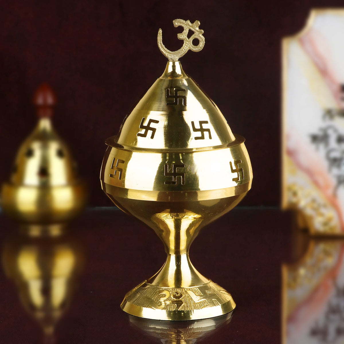 Borosil Akhand Diya Medium Aus Borosilikatglas - Ewige Flamme Für Meditation & Puja, 9,4x9,4x13 Cm