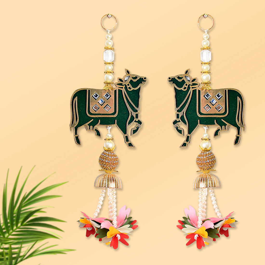 Cow Floral Side Door Wall Hangings