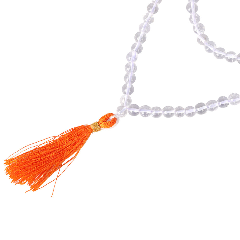 Sphatik Clear Quartz Crystal 108 Beads Jaap Mala