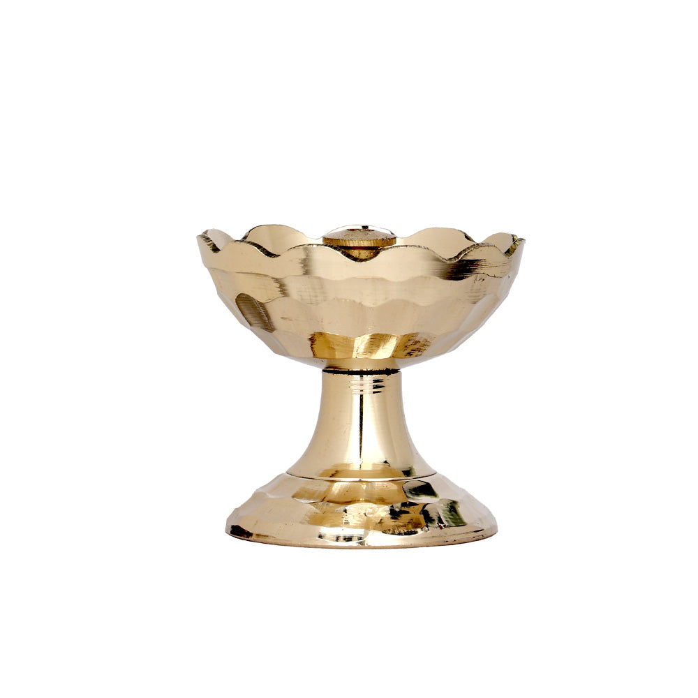Brass Flower-Shaped Payali Diya