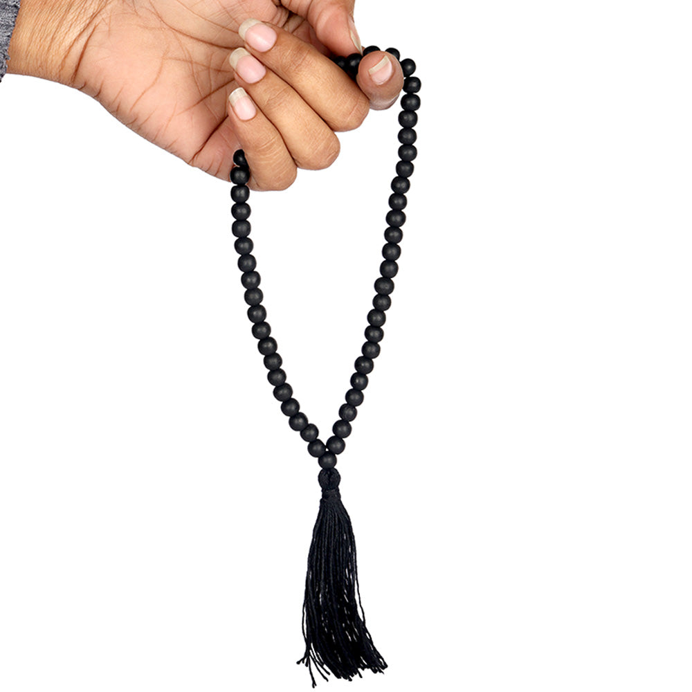 7 MM Govt. Certified Karungali Jap Mala 54+1 Beads
