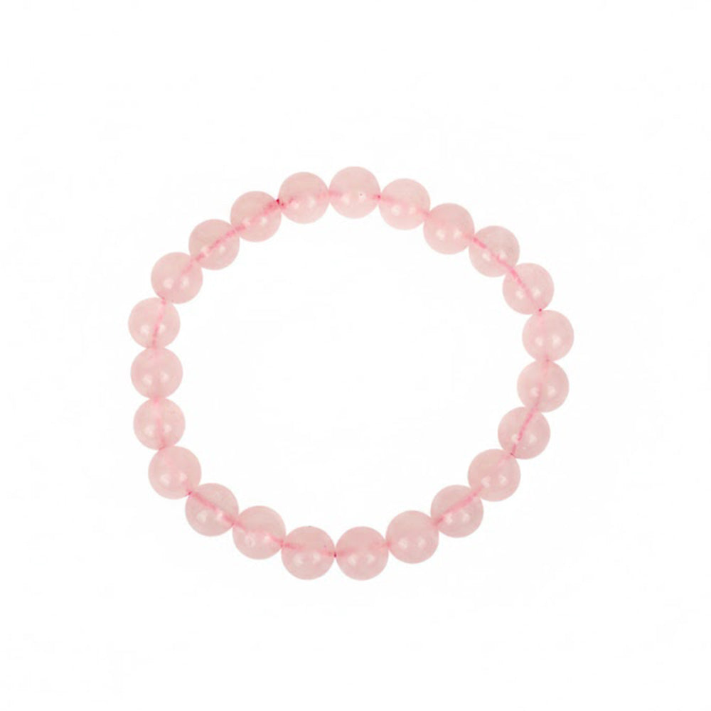 Rose Quartz Round Bead Bracelet Stylish Spiritual Wear