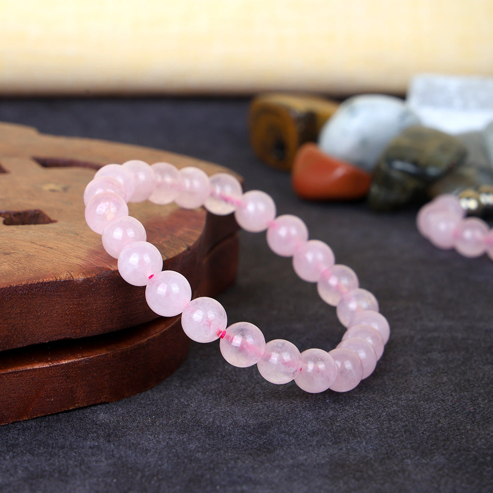 Dhan Yog & Rose Quartz Bracelet Combo with Hanuman Chalisa Pendant