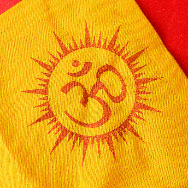 100% Cotton Om Printed Jap Mala Bag with Compact Strap and Spiritual Design. Indiaβs Largest Brass Idols Brand - www.satvikstore.in