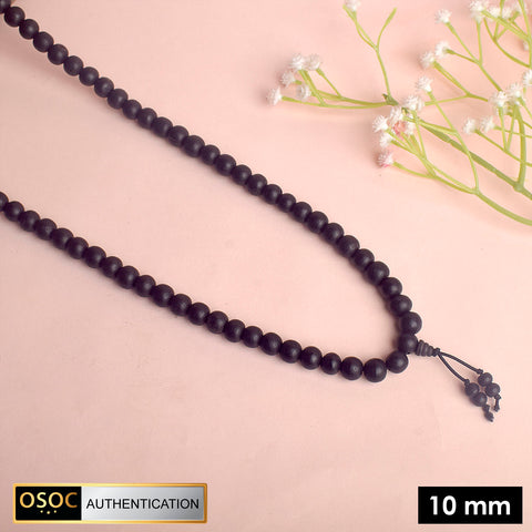 100% Original Govt. Certified 10mm Karungali Mala with Sumeru Bead and Matt Finish. Indiaβs Largest Pooja Accessories Brand - www.satvikstore.in