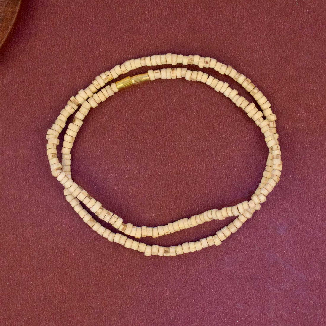 100% Pure 8 Inch Long Tulsi Kanthi Bead Jap Mala – Sacred wooden mala for chanting, devotion, and spiritual protection. India’s Largest Pooja Accessories Brand - www.satvikstore.in