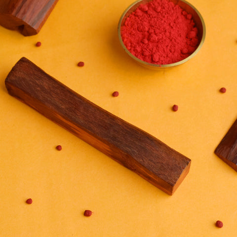 100% Pure Original Natural Red Sandalwood (Rakta Chandan) Stick, a high-quality red sandalwood stick used for sacred rituals, spiritual practices, and traditional Ayurvedic applications. 
Indiaβs Largest Pooja Accessories Brand β www.satvikstore.in