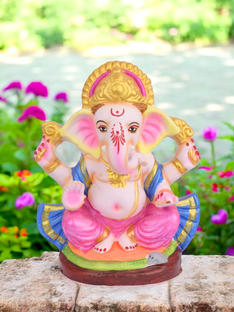 10 Inch Colorful Eco-Friendly Ganpati Idol | India’s Largest Pooja Accessories Brand – www.satvikstore.in