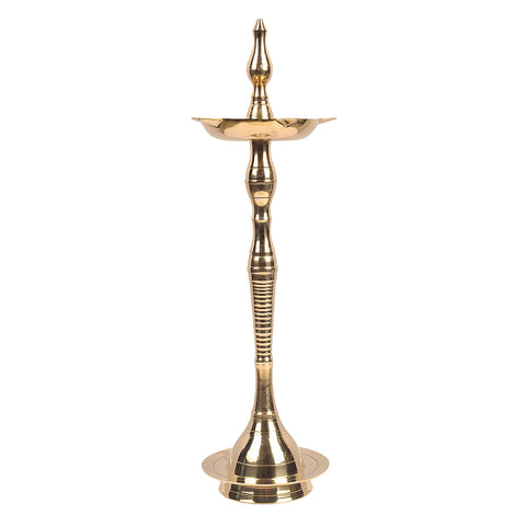 18.5 Inch Brass Kerala Diya Samai Lamp β Handcrafted Kerala diya samai lamp, perfect for temples and pooja ceremonies. Indiaβs Largest Pooja Accessories Brand β www.satvikstore.in