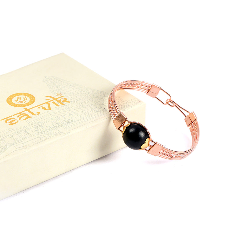 Ebony Wood Karungali Copper Plated Kada Authentic Spiritual Wear