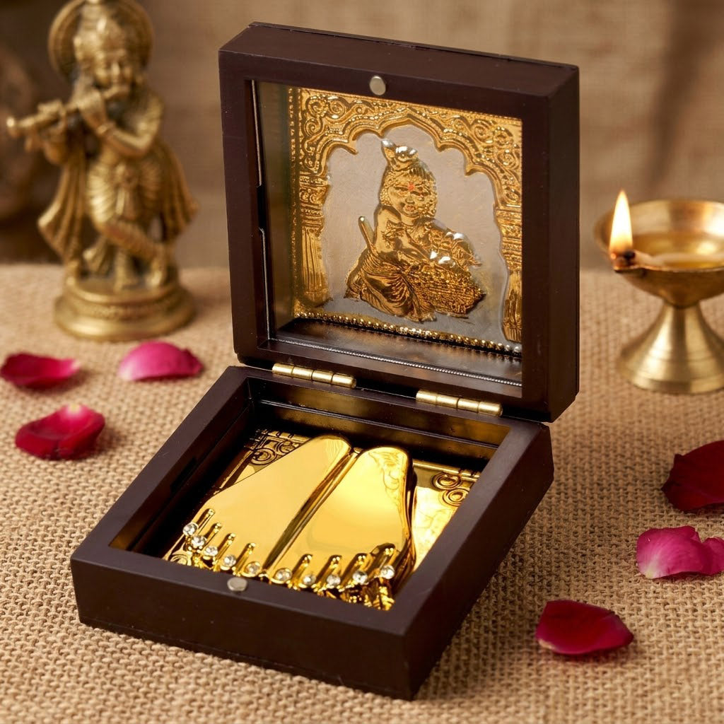 Laddu Gopal Charan Paduka Box - Small