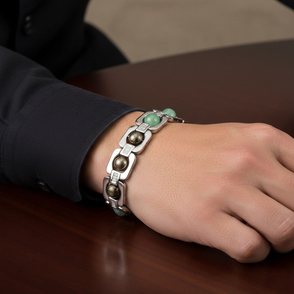Silver Plated Money Magnet Bracelet Unisex Spiritual Wear