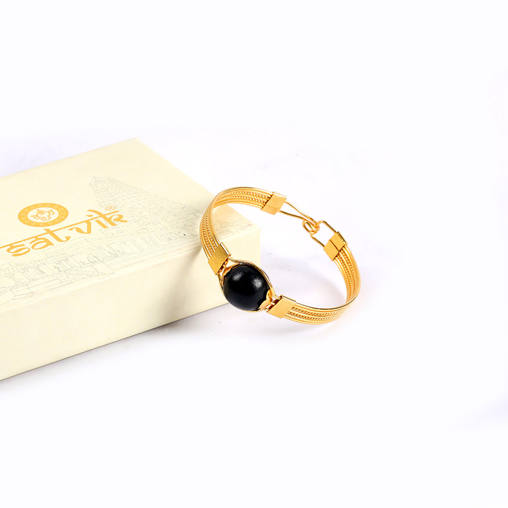Ebony Wood Karungali Gold Plated Kada Authentic Spiritual Wear