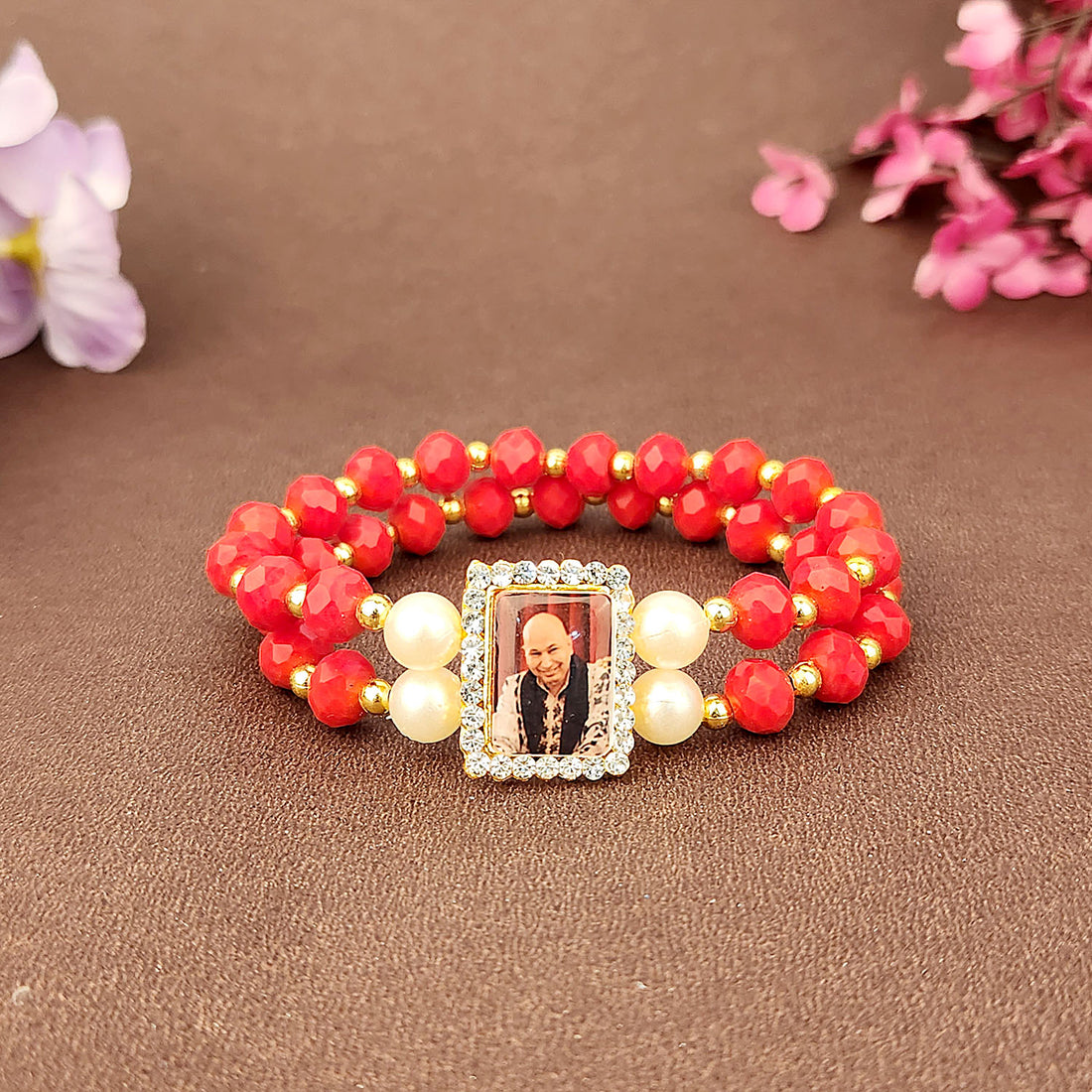 Red Double Band Guru Ji Maharaj Handmade Bracelets for Men and Women