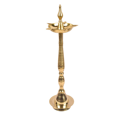 24 Inch Brass Kerala Diya Samai Lamp β Handcrafted Kerala diya samai lamp, perfect for large temples, pooja ceremonies, and festive settings. Indiaβs Largest Pooja Accessories Brand β www.satvikstore.in