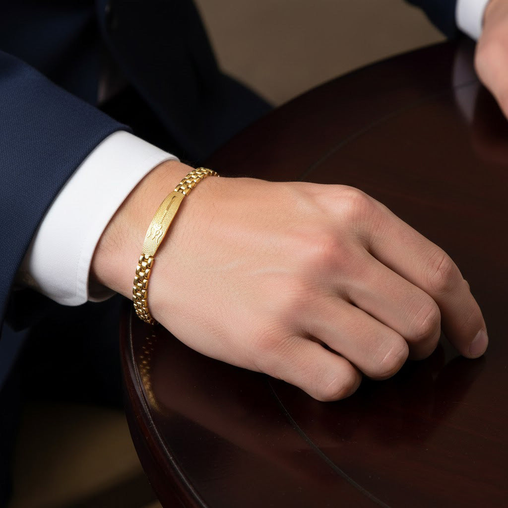 Trishul Bracelet Gold Plated Premium IGP Coating