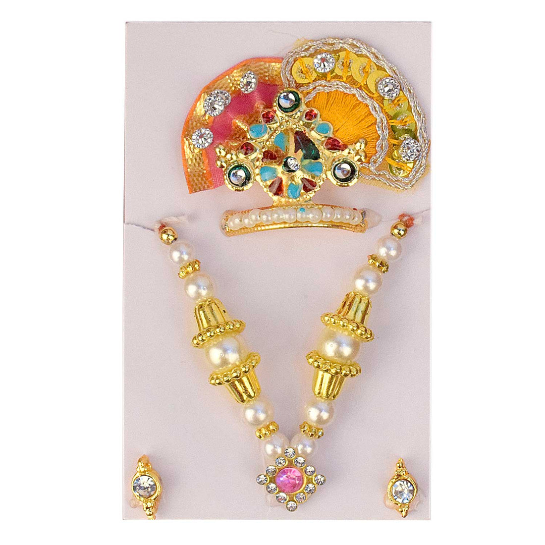 Handcrafted Pearl Laddu Gopal Jewellery Set