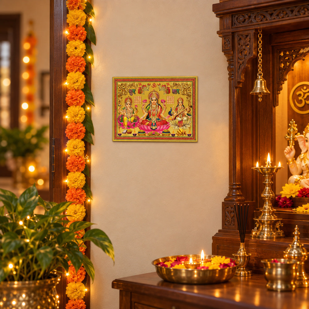 Premium Lakshmi Ganesha Saraswati Diwali Sticker