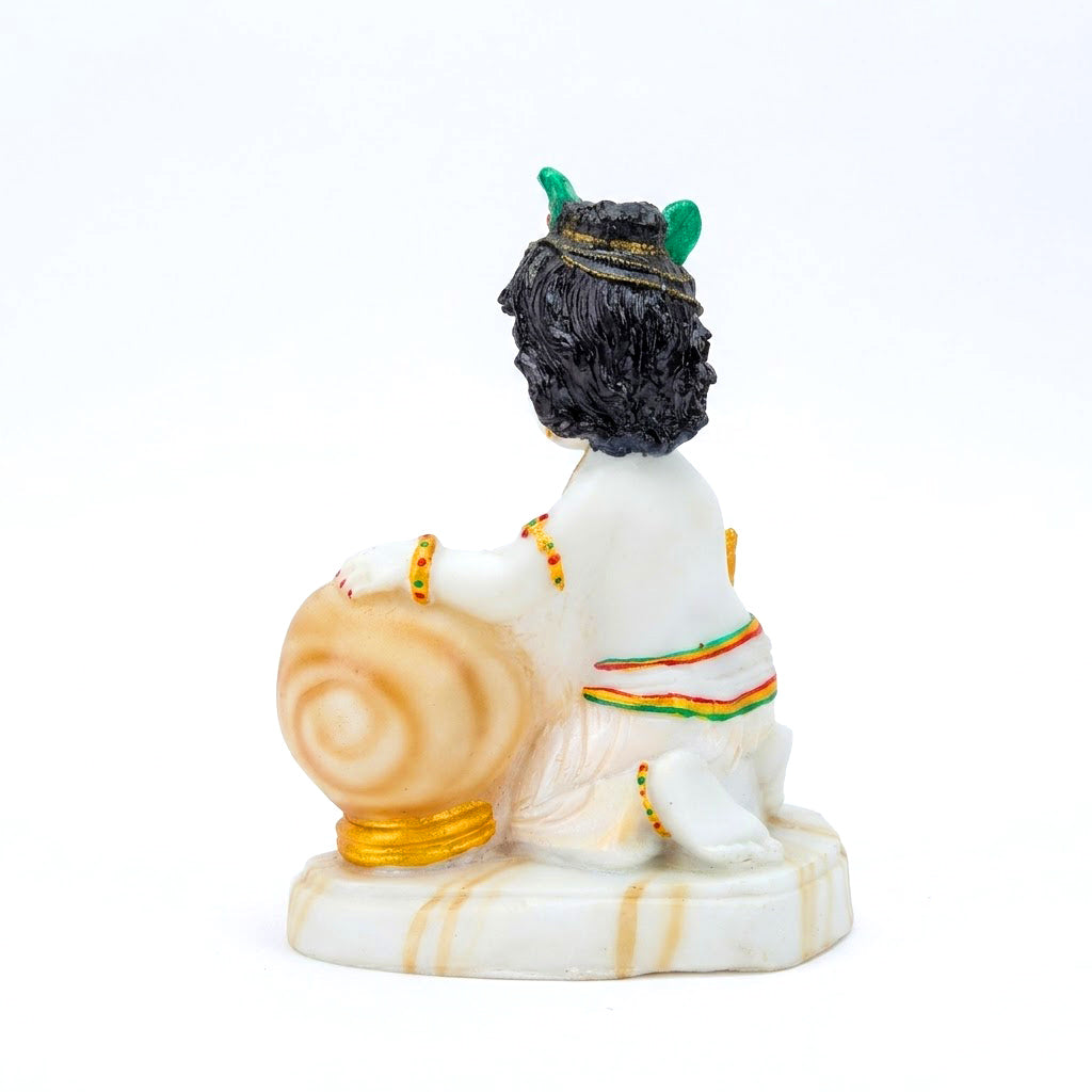 Premium Marble Dust Makhan Chor Laddu Gopal Statue
