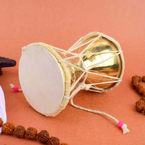 5.5 Inch Brass Damru for Lord Shiva β Sacred Instrument for Temple Use. Indiaβs Largest Pooja Accessories Brand β www.satvikstore.in