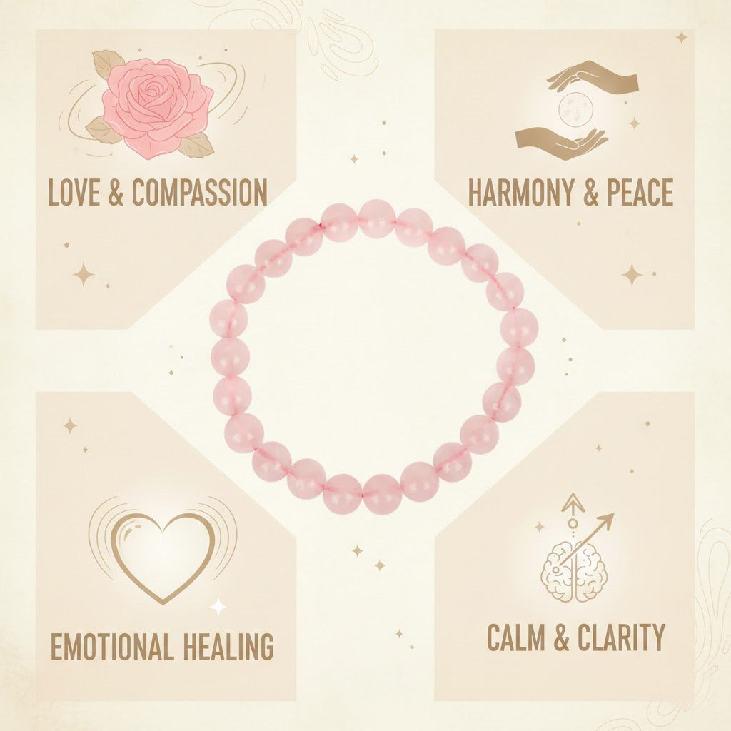 Rose Quartz & Golden Pyrite Bracelet Combo with Hanuman Chalisa Pendant