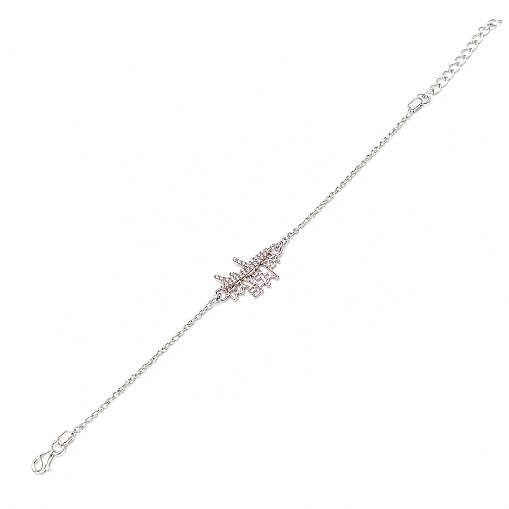 Stylish 925 Silver Aeroplane Motif Traveler Bhai Rakhi