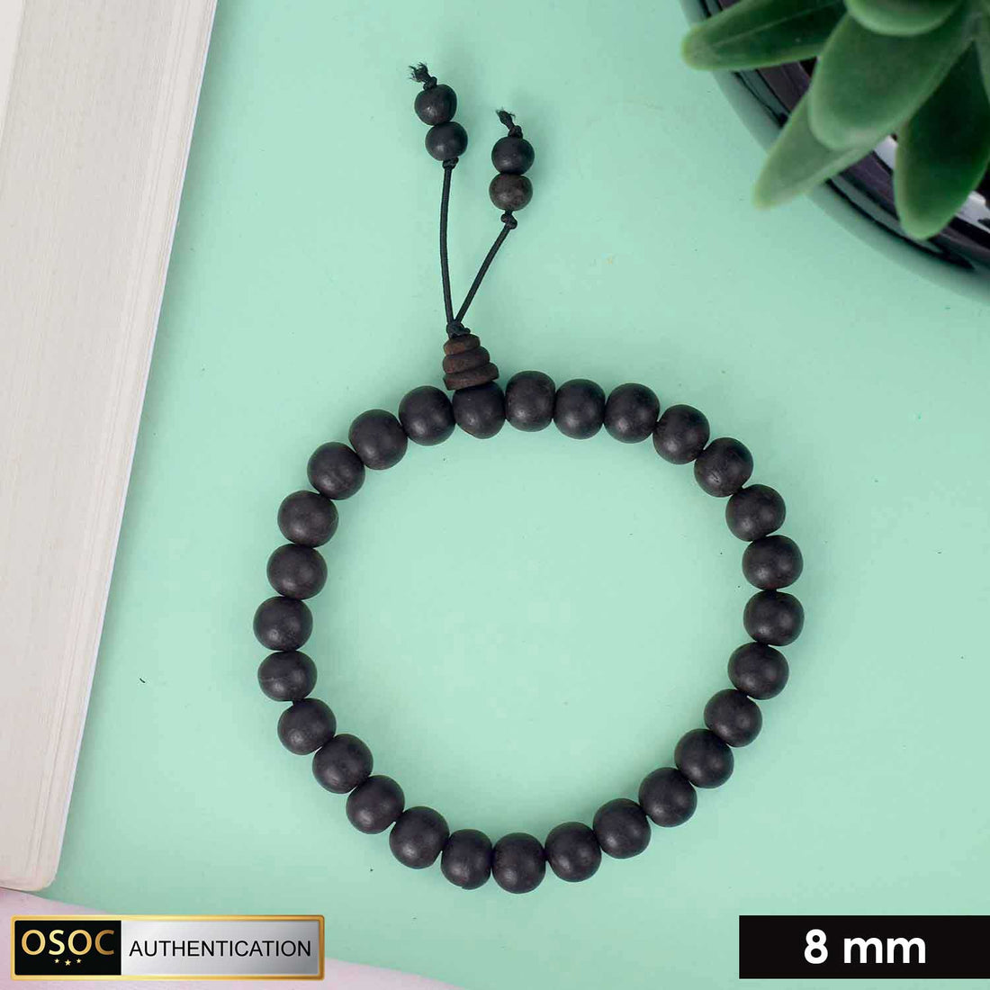 8mm Govt. Certified Karungali Bracelet with Matt Finish