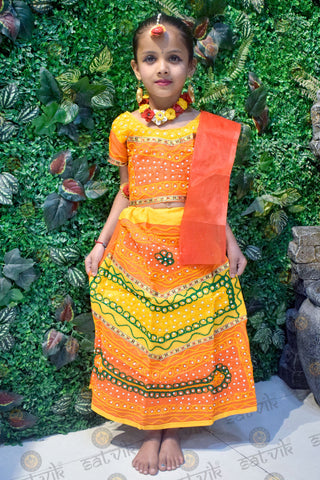 Elegant Chikankari Radha Dress for Girls β With Embellishments