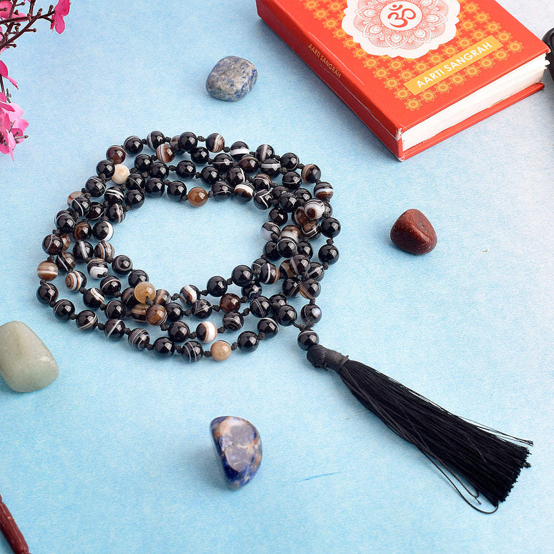 Bloodstone Agate Necklace | 8MM Beads for Chakra & Energy Healing