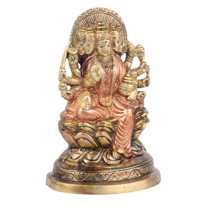 The 5.5 Inch Panchmukhi Laxmi Idol Symbol of Prosperity and Divine Blessings is a beautifully crafted idol that embodies the powerful and multifaceted energy of Goddess Laxmi, the deity of wealth, prosperity, and abundance. This unique idol features Panchmukhi (five-faced) Laxmi, representing the five different aspects of life that she governs β wealth, health, education, prosperity, and peace.