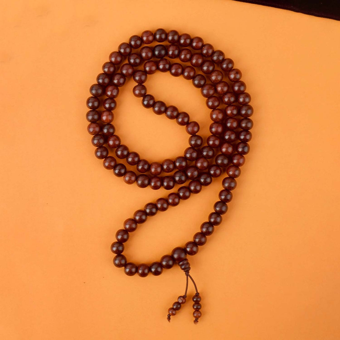 Certified 12mm 100% Original Authentic Pure Elastic Red Sandalwood Jap Mala (Andhra Pradesh)