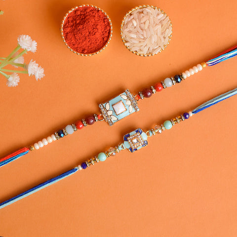 Set of 2 Traditional Rakhis for Brothers with Roli Chawal and Ram Sita Stickers β Raksha Bandhan Gift Pack. Indiaβs Largest Pooja Accessories Brand - www.satvikstore.in