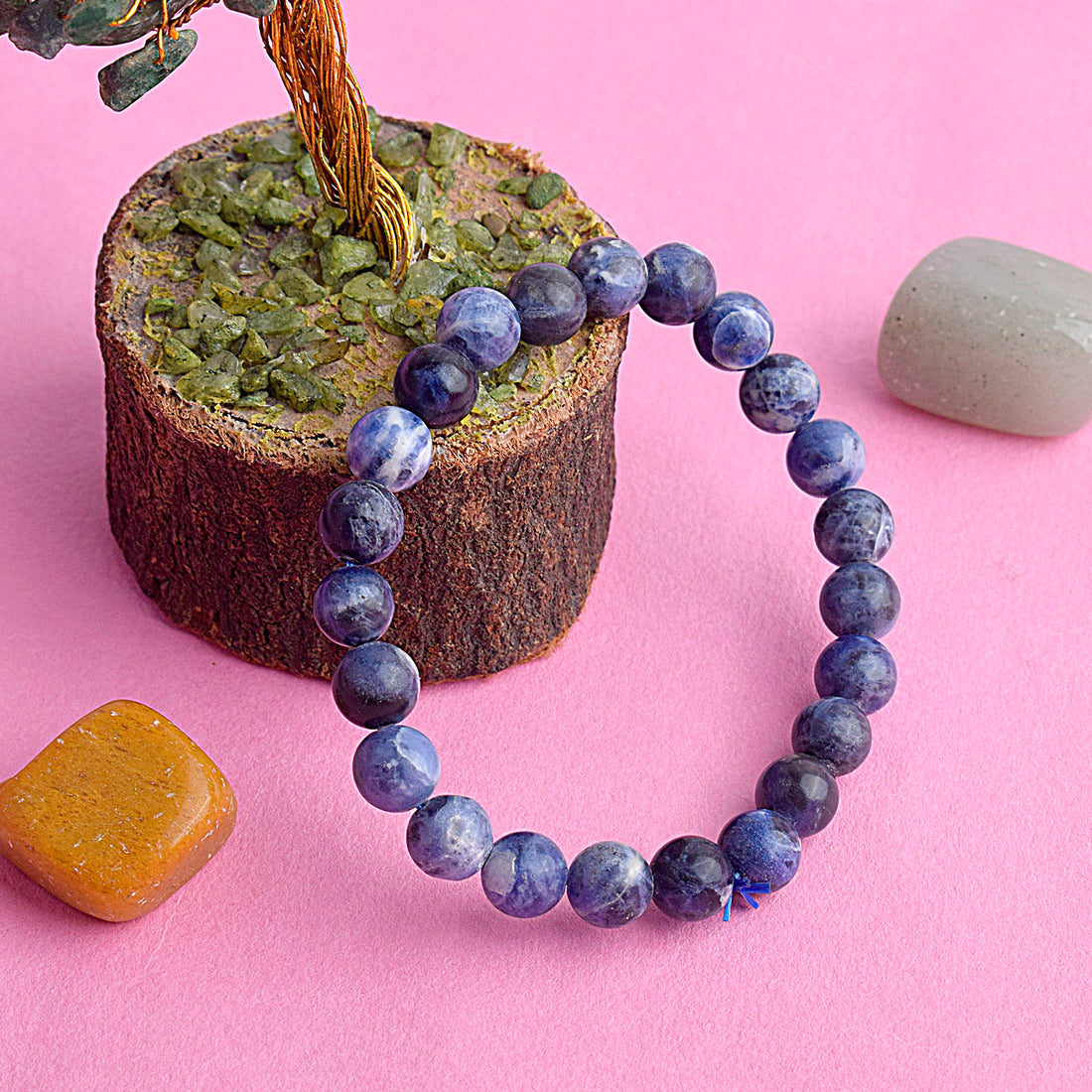 Authentic Sodalite Crystal Bracelet for Reiki Healing 8 MM
