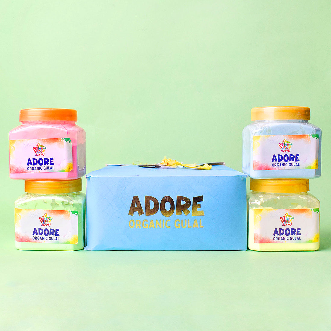 4 Pc Set of Adore Organic Gulal With Gift Box Packaging