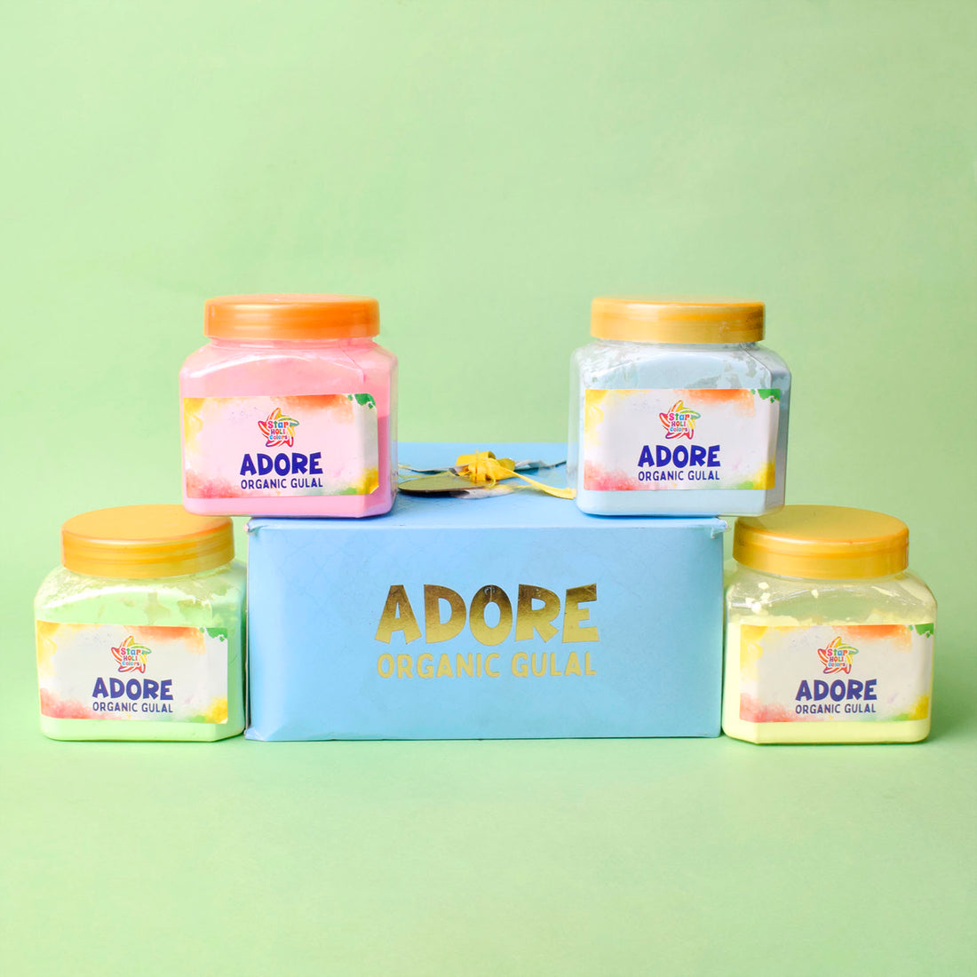 4 Pc Set of Adore Organic Gulal With Gift Box Packaging