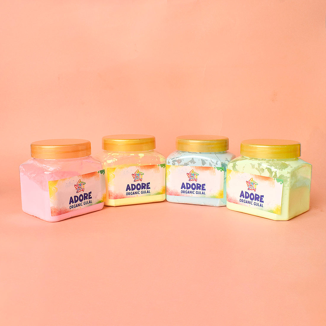 4 Pc Set of Adore Organic Gulal With Gift Box Packaging