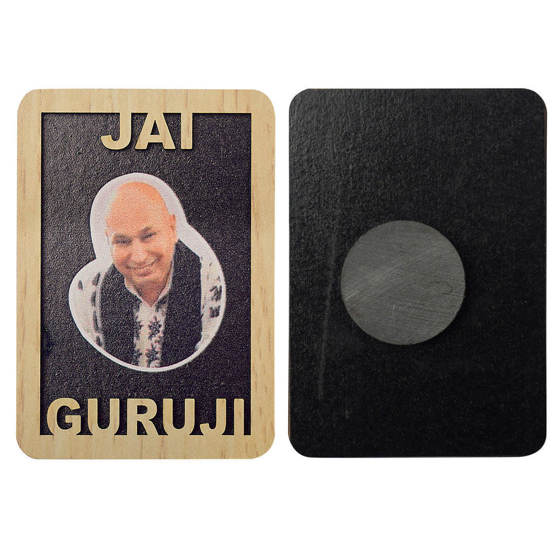 Guruji's Blessing: Vibrant Wooden Fridge Magnets for Multipurpose Home Decor