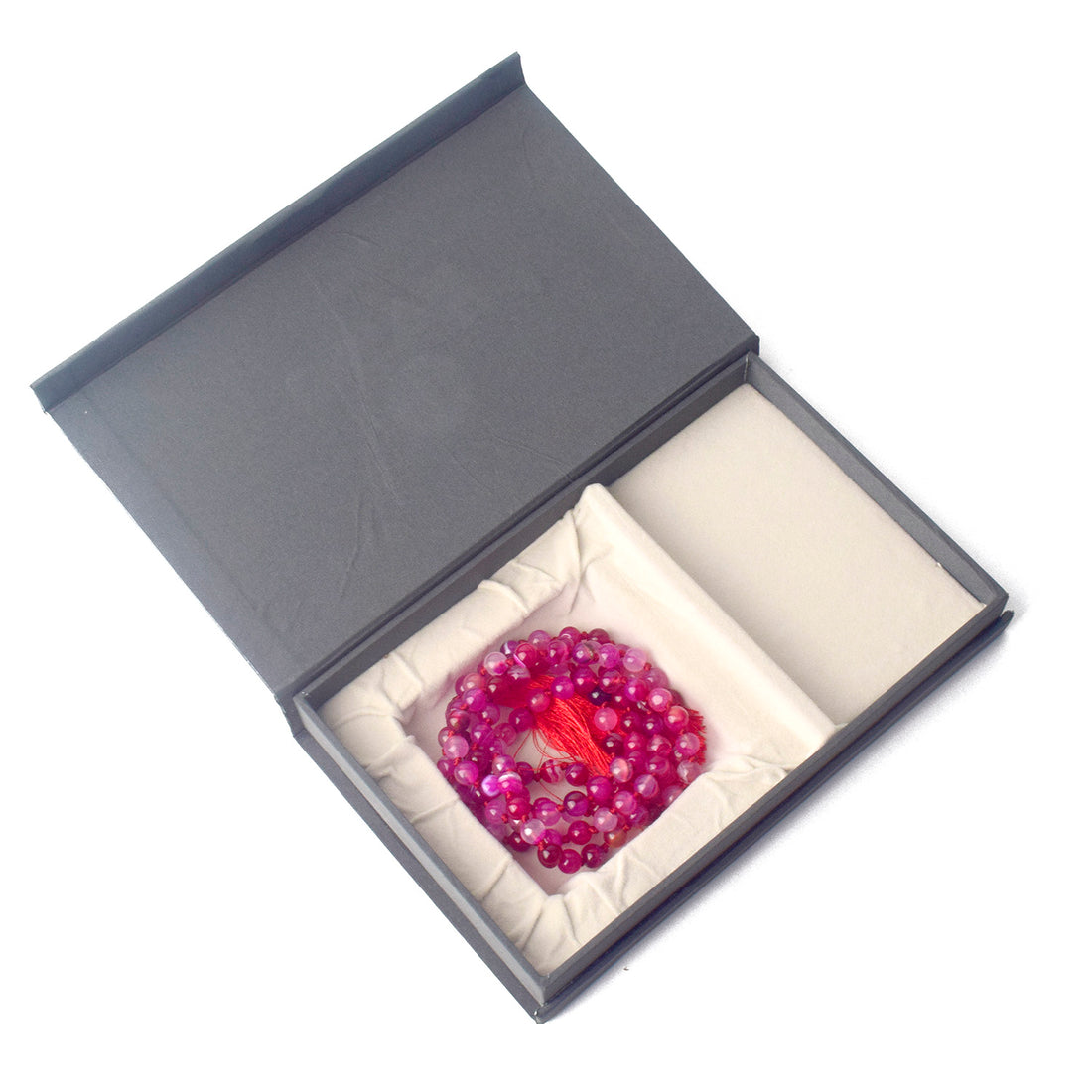 Premium Hakik Jap Mala Crystal Pink hakik