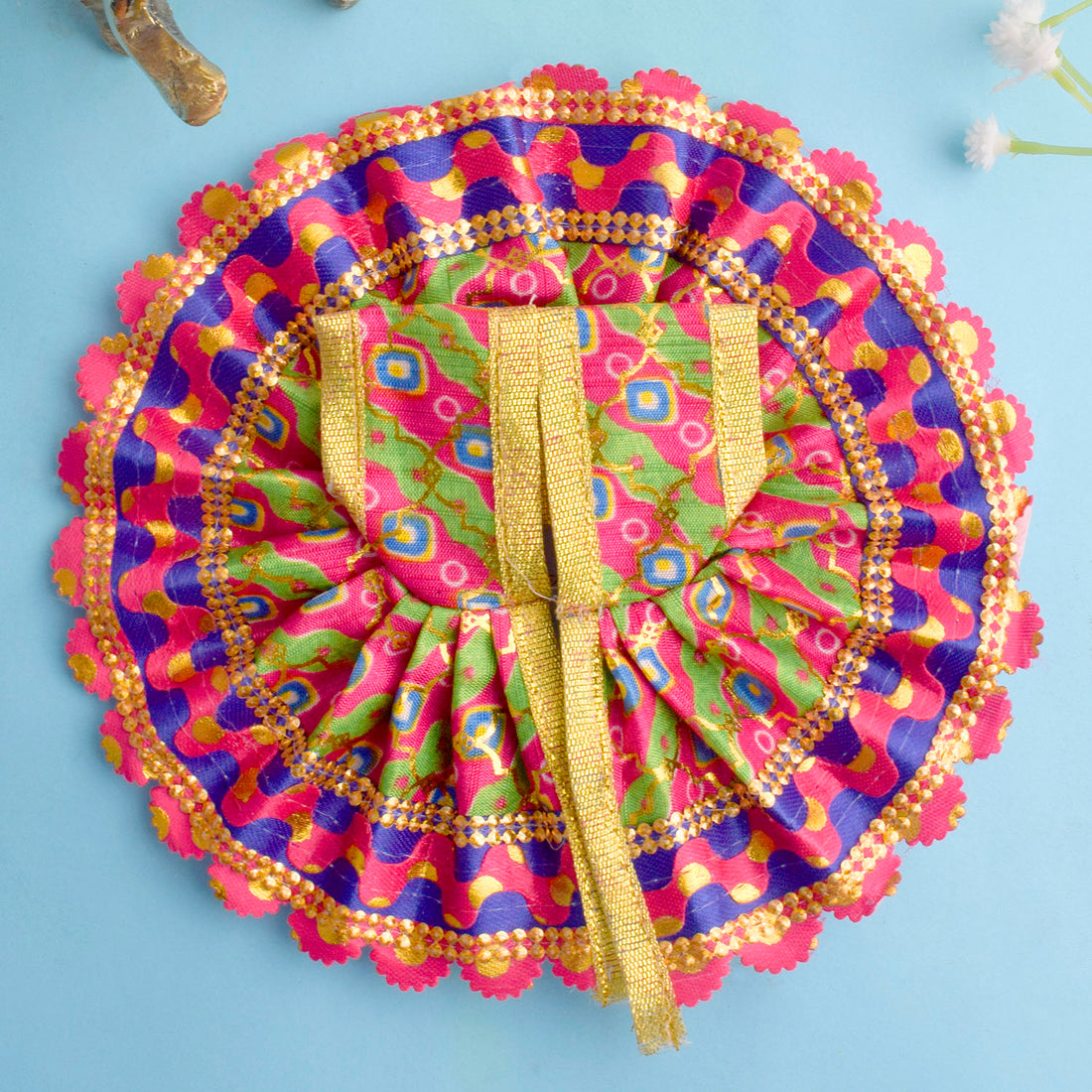 Multicoloured Striped Laddu Gopal Dress