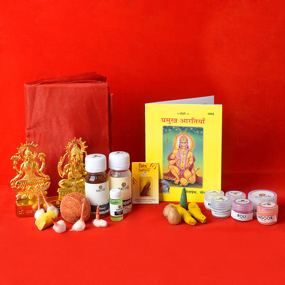 Complete Pujan Samagari Kit which are required for Diwali Pujan | Buy Pujan Kit Online | Pooja Kit Online | Satvikstore.in