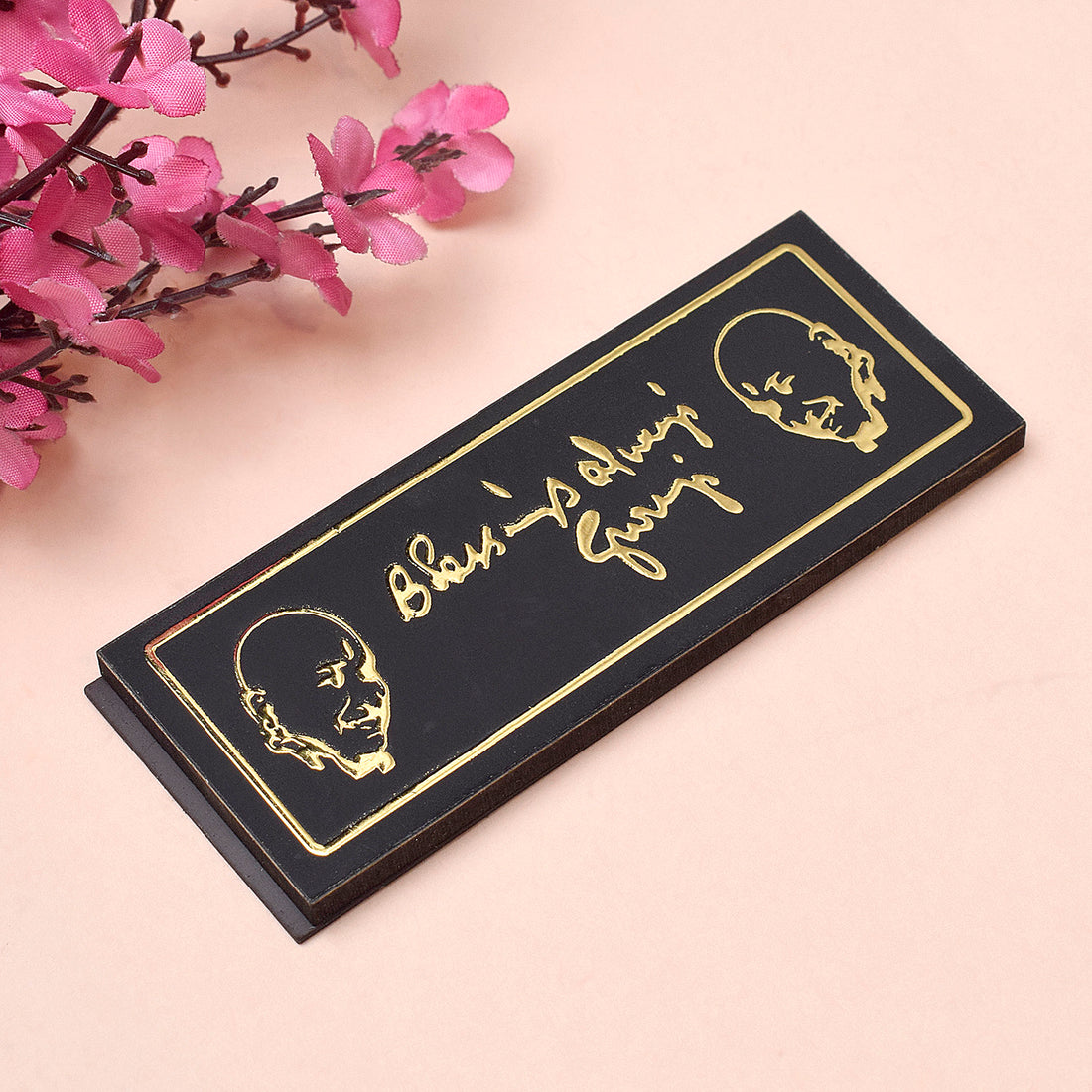 Blessings from Guruji: Lively Wooden Magnets Perfect for Versatile Home Decoration