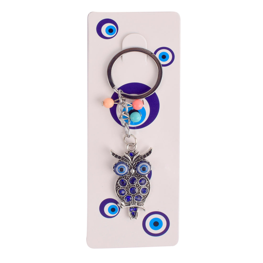 Evil Eye Owl Keychain – Feng Shui Good Luck Charm