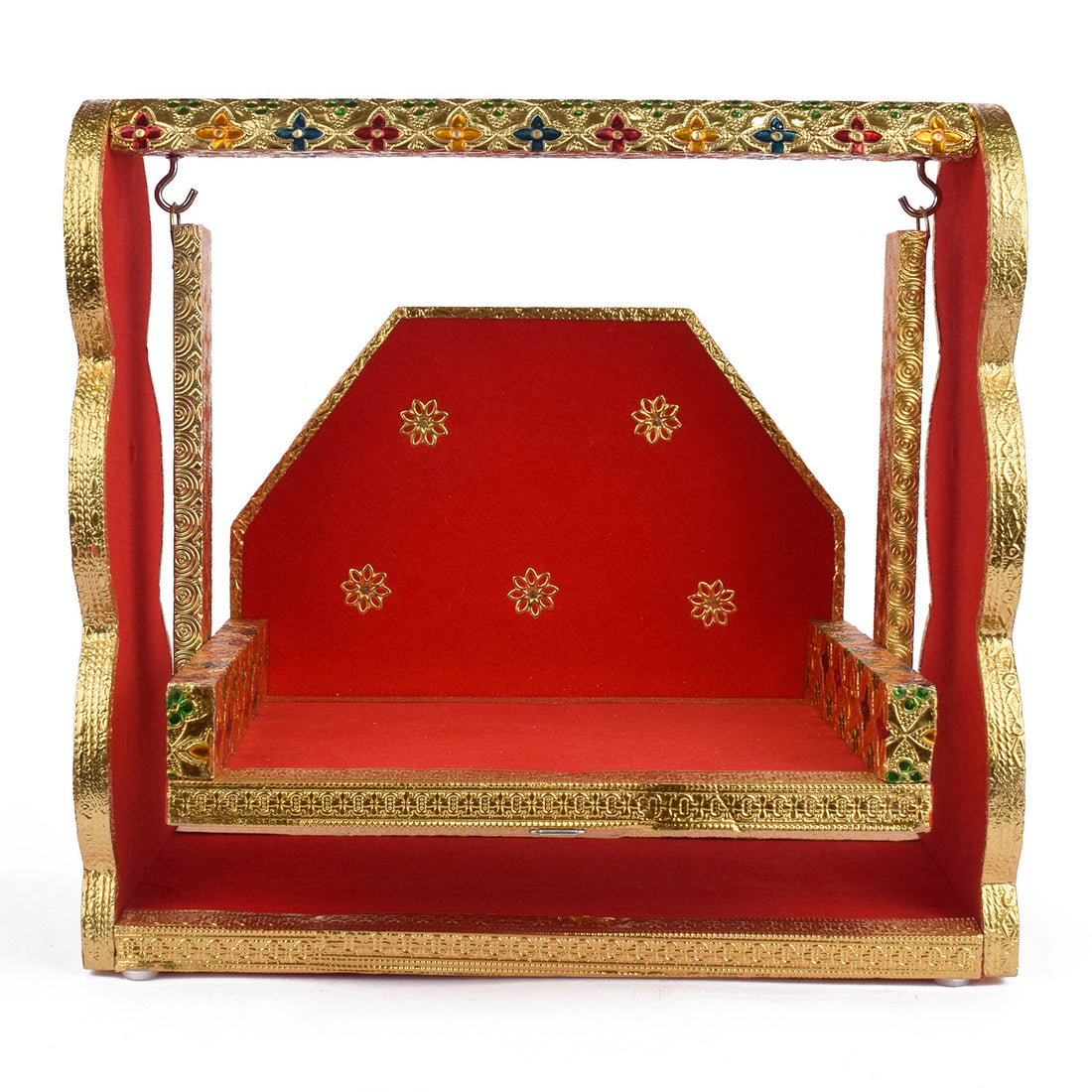 Red Velvet and Meenakari Unique Jhula for Laddu Gopal