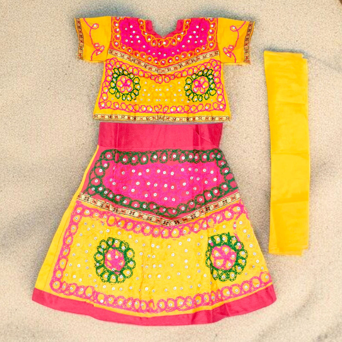 Elegant Chikankari Radha Dress for Girls – With Embellishments