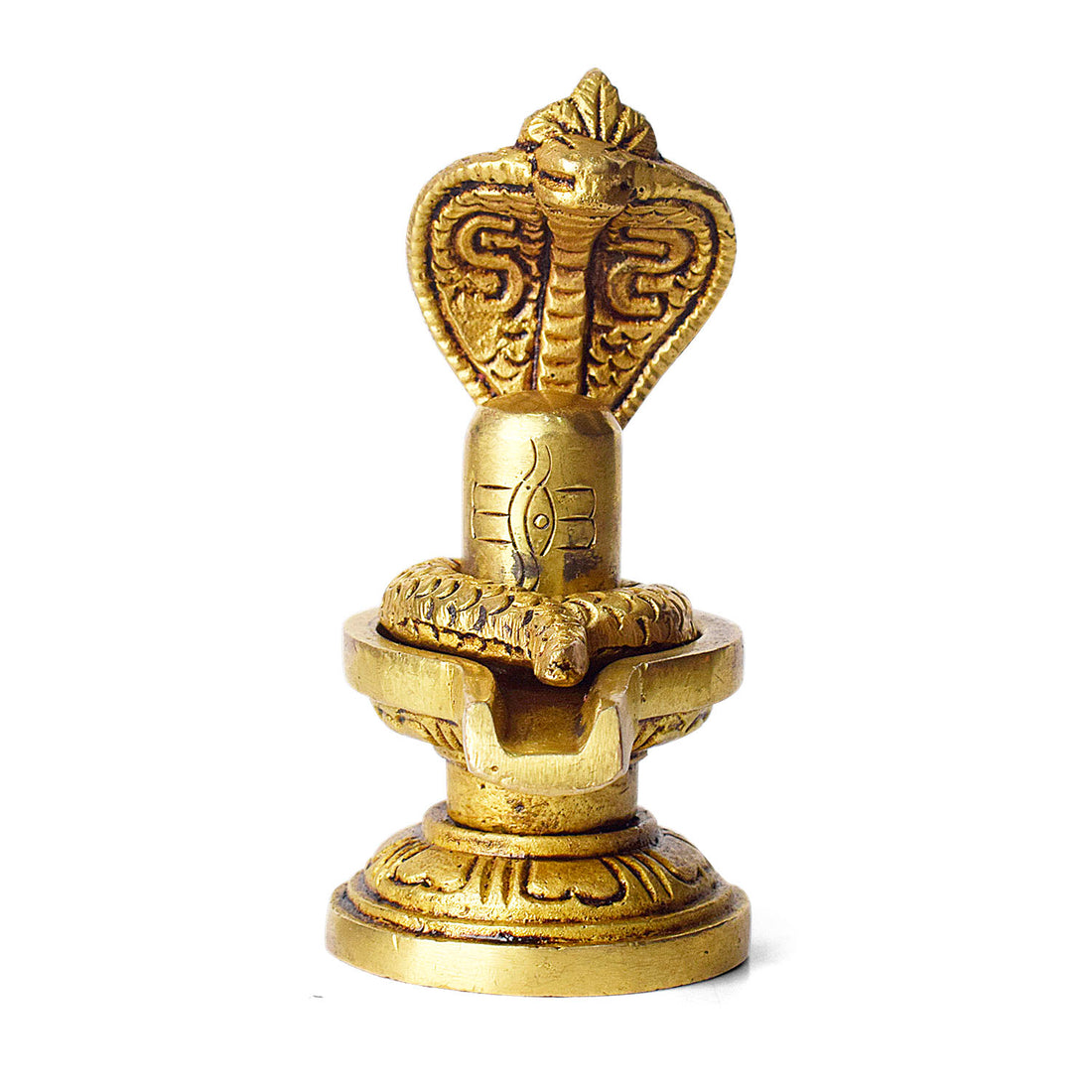 Brass Shivling With Nag