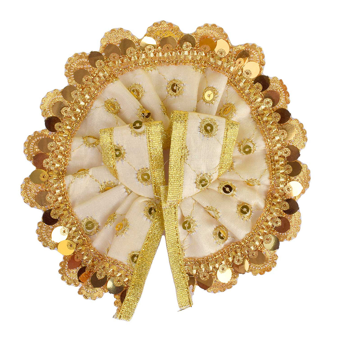 Radiant Golden Laddu Gopal Dress with Sequin & Gota Work