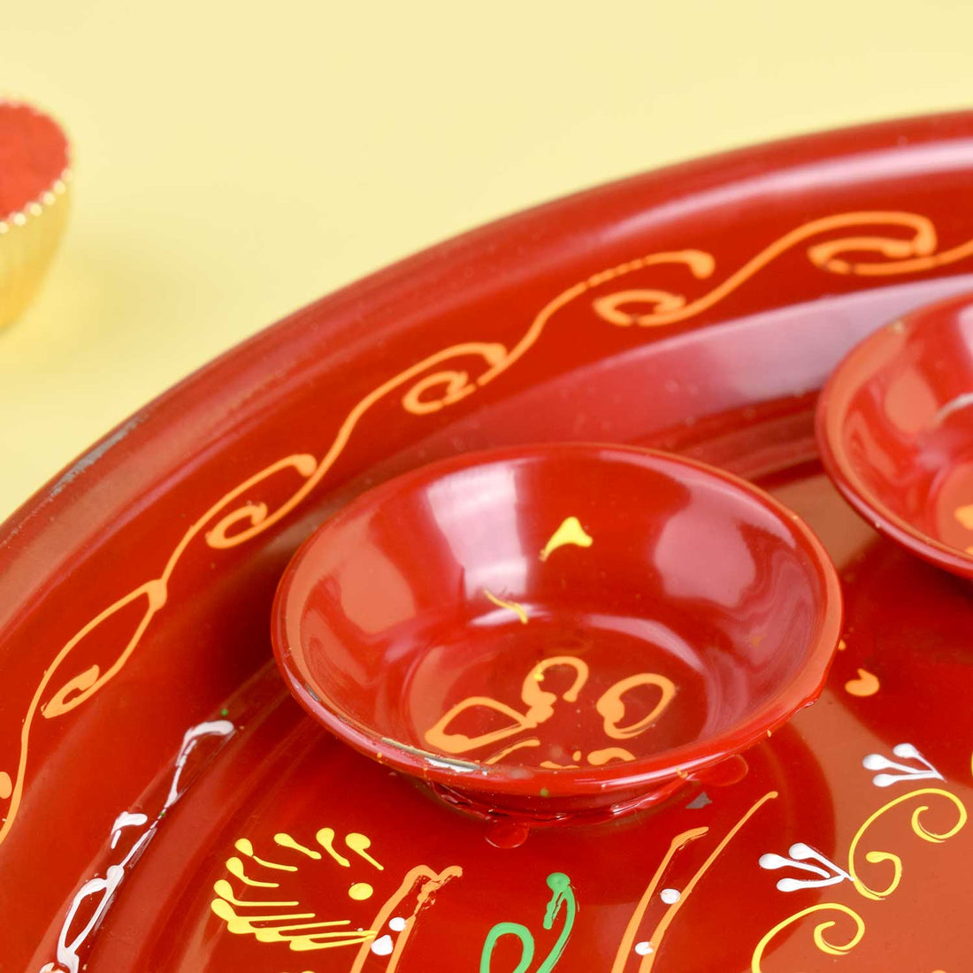 10 Inch Stainless Steel Aarti Thali Set (Ganpati Design)