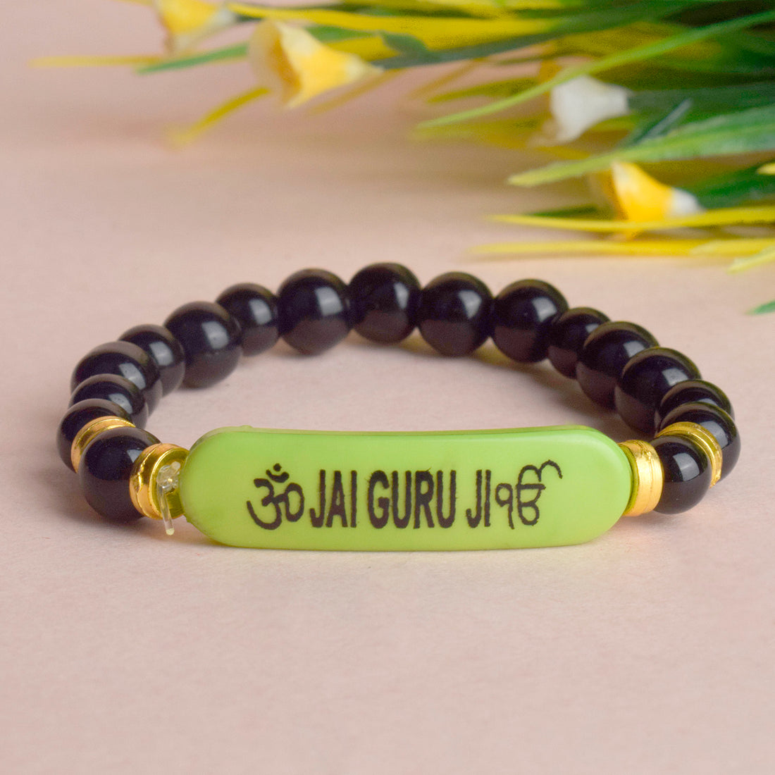 Jai Guru Ji Round Pearl Bracelet, Handmade Bracelets for Men and Women