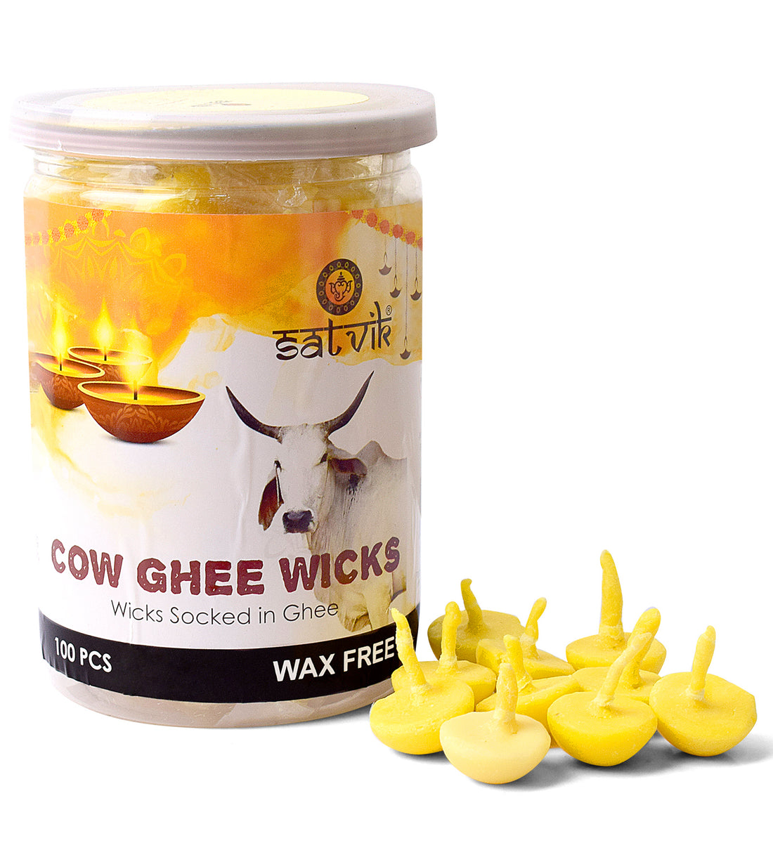Pure Cow Ghee Wicks (Wax Free)