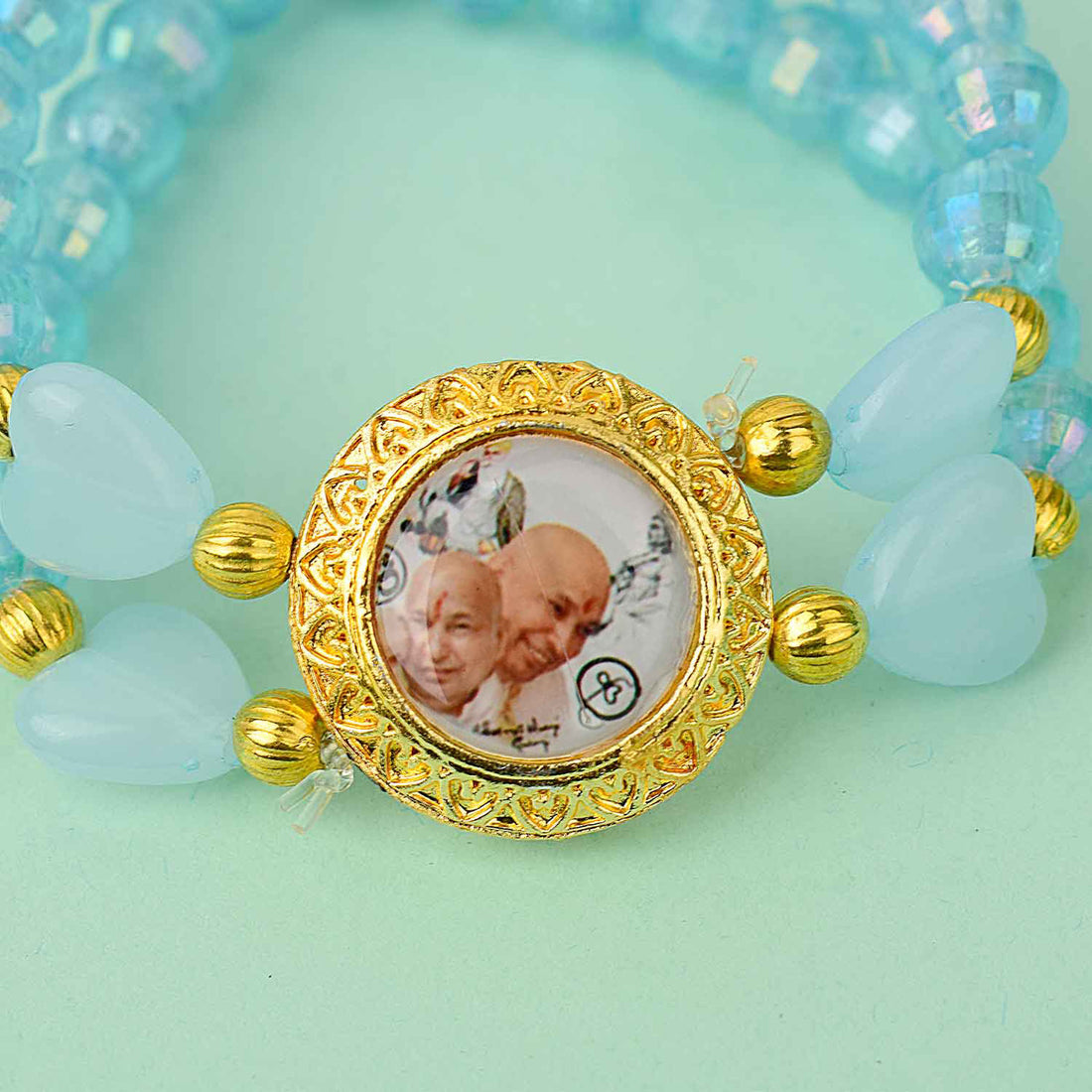 Charming Guruji Swaroop Bracelet (Assorted) – Round & Heart Beads